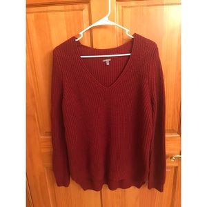 Charlotte Russe Burgundy Oversize Comfy Sweater